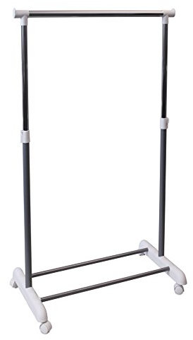 Kleiderstange Garderobenstange Garderobenständer Kleiderständer Garderobe höhenverstellbar mobil weiss