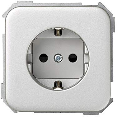 Simon 31432-63 toma de corriente Tipo F Aluminio