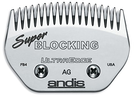 Andis 64340 Carbon-Infused Steel UltraEdge Super Blocking Large Animal Clipper Blade, Blocking, Stainless Steel