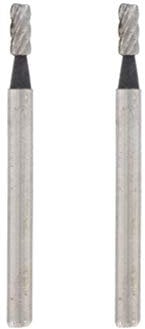 Dremel 194 punte da taglio per fresatura in set di accessori da 2 pezzi - 2 frese ad alta velocità a forma di cilindro con diametro di lavoro di 3,2 mm