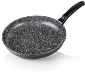 RISOLI' 01103GR/32HS Granito Padella Alto Spessore in Alluminio Fuso cm 32, Aluminio Pressofuso, Nero