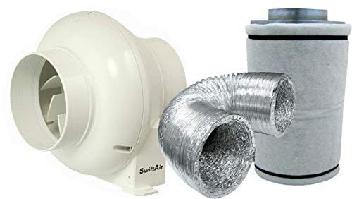 110 m3/hr Complete Hydroponic Fan Kit UK Plug Perfect for Tents Growing Extract hydroponics