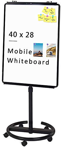 VIZ-PRO ECO Magnetische Whiteboard/Flipchart-Staffelei, 700 x 1.000 mm, Schwarz