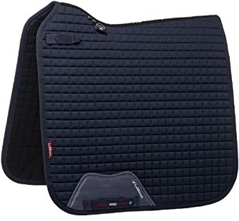 LeMieux Prosport Cotton Square Dressurschabracke, Marineblaue Baumwollquadrate, L