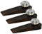 Nicola Spring Traditional Vintage Wooden Door Wedge Stop Block Stopper Doorstop - Flower Design - Pack of 3