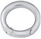 Quiges Clip Ring Carrier Silber 22 mm Edelstahl Verbindungsring für Kette und Coin Anhänger mit Karabiner Snap Verschluss