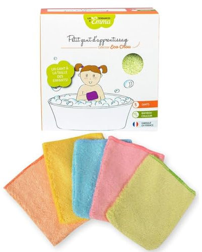Les Tendances D Emma Lot de 5 petits gants d'apprentissage en Bambou bio