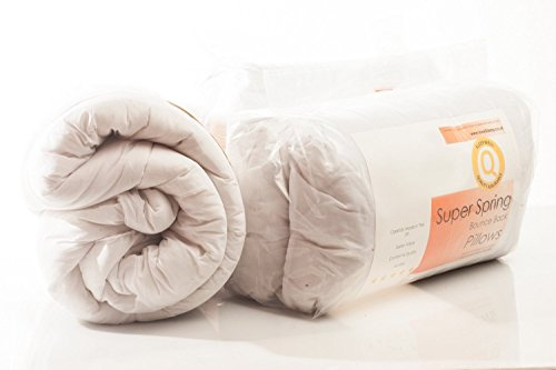 SleepyNights Single 9.0 Tog Duvet Quilt WITH 2 Ultra Bounce Pillows Value Bundle Non Allergenic Soft Touch Poly Cotton Single 9.0 tog