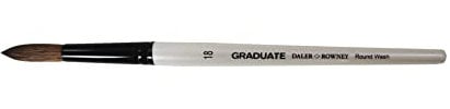 Daler Rowney - 212189018 - Kit De Loisirs Créatifs - Pinceau Rond Graduate en Poils De Poney/synthétiques pour Effet Badigeon - Taille 18
