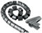 Electraline 60628 Guaina Raccoglicavo/Avvolgicavo, 23 mm, Grigio/Argento, 1.8 m