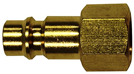Milton S-763 3/8 FNPT HIGHFLOWPRO™ V-Style/European Interchange Brass Air Plug Fitting (High Volume Low Pressure Application)