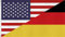 normani Fahne/Flagge Länderflagge Deutschland und andere Länder 90 x 150 Farbe USA/Deutschland