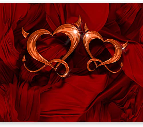 Fototapete murando 200x140 cm Vlies Tapeten Wandtapete XXL Moderne Wanddeko Design Wand Dekoration Wohnzimmer Schlafzimmer Büro Flur Herzen a-A-0116-a-a