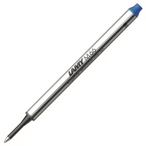 LAMY M 66 Mine 821 – Tintenroller-Mine aus Metall in der Farbe Blau für LAMY Tintenroller ohne Kappe – Strichbreite M