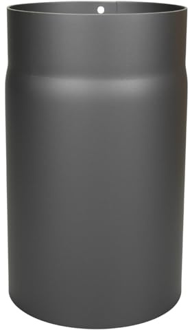 raik Basic Rauchrohr Ofenrohr gussgrau 150 mm Durchmesser Länge 250 mm Materialstärke 2 mm legierter Stahl Senotherm-Beschichtung eingebrannt Made in EU bis 600°C