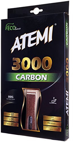 Atemi 3000 Pro Carbon Tischtennisschläger – Professioneller Tischtennisschläger (Anatomisch)