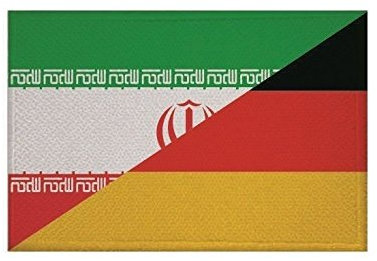 U24 Aufnäher Iran-Deutschland Fahne Flagge Aufbügler Patch 9 x 6 cm
