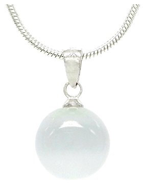 Goldwinter Collier en argent sterling 925 véritable fait à la main avec pierre de lune blanche et boîte à bijoux noire.