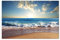 Paul Sinus Wandbild 120x80cm - Urlaub zu Hause! Strand mit Wellen und Sonne! Meer zum genießen! - Bild auf Keilrahmen modern stilvoll