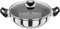 Judge Vista Stainless Steel Non-Stick Large Sauteuse 28cm, Frying Pan with Shatterproof Glass Lid, Induction Ready, Oven Safe