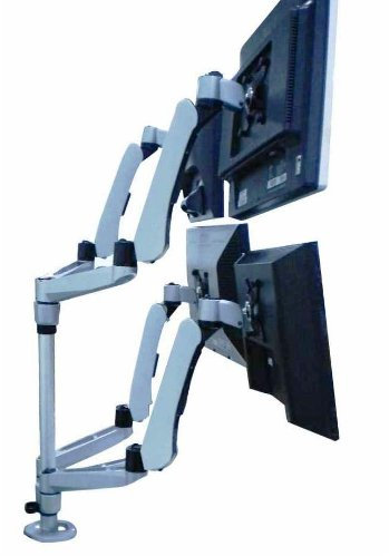 Cotytech Four monitor Desk Mount Spring ARM Quick Release with 70,1 cm Pole 2-in-1 base