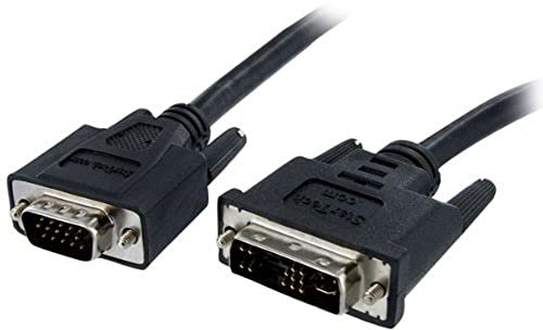 StarTech 10ft DVI - VGA - adaptadores de Cable de vídeo (DVI-A, VGA (D-Sub), Macho/Macho, Negro)