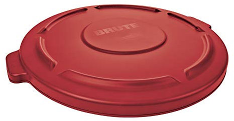 Rubbermaid Commercial Products Brute Snap-On Lid 121 Litre Red FG263100RED