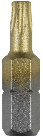 Bosch 2609255946 DIY Bits T40 25 mm, 1/4 Zoll Auβensechskantschaft DIN 3126-C6.3, Titanium (2)