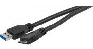 CONNECT 5 m USB 3.0 A vers Micro B Cordon – Noir