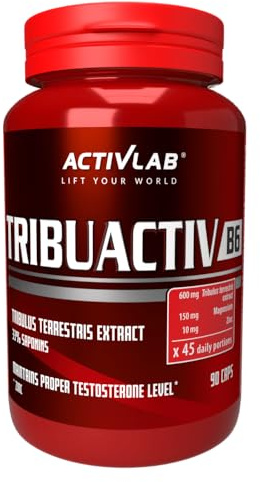 Activlab Tribuactiv B6, 90 Kapseln, hormonelles Gleichgewicht und Vitalität, Kombination aus Extrakt der Pflanze Tribulus terrestris, Magnesium, Zink und Vitamin B6