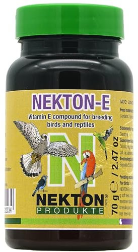 NEKTON-E | Vitamin-E-Präparat zur Zucht für Vögel und Reptilien | Made in Germany (70g)