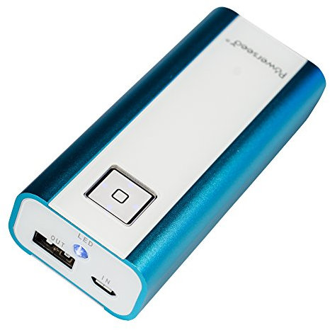 Powerseed® Executive PRO, 4.800 mAh. Batteria d'Emergenza Esterna. per Tutte Le Marche. Ricarica Un iPhone 5s e Un iPhone 6 per 2 Volte e Il Samsung Galaxy S6 per 1 Volta (Blu)