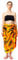 Ciffre Sarong Pareo Wickelrock Strandtuch Tuch Wickeltuch Handtuch Gecko Orange + Schnalle
