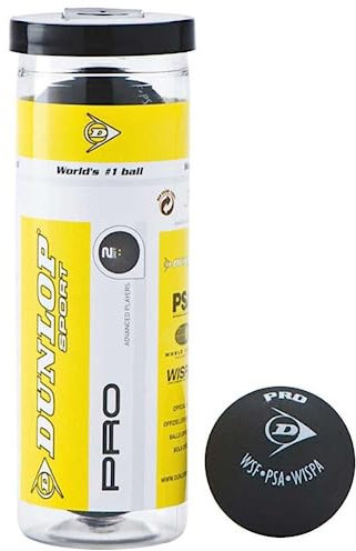 K-Swiss Performance Dunlop Squashball Pro, schwarz, 2 Punkte