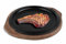 ILSA Assiette de service en fonte, plateau en bois, rond, 26 cm