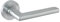 ZPZ070SCCP - Venice Round Rose Lever Door Handles - Zoo Hardware Collection - Screw On Rose - Satin Chrome-Polished Chrome