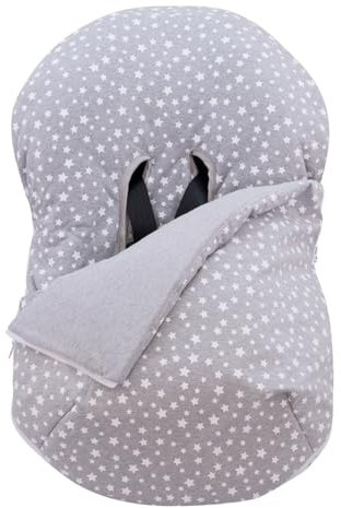 JYOKO KIDS Universal Winterfußsack für Babyschale Babyschale (Baumwolle, White Star)