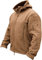 TACVASEN Herren Fleecejacke Military Outdoor Winddichte Jacke mit Kapuze- Gr. XL, Sand