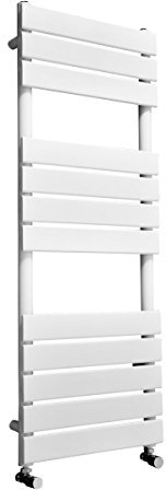 Warmehaus Designer Minimalistischer Badheizkörper Handtuchhalter Heizkörper Leiter Rad 1200 x 450 mm – Weiß