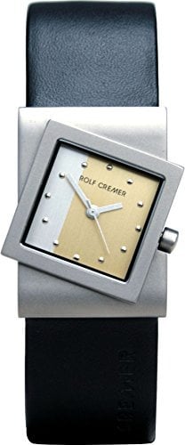 Rolf Cremer Turn Uhr Analog Quarz Titan/Leder Schwarz, schwarz/Silber, Armband