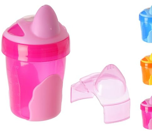 Vital Baby Babys erster Trinklernbecher/auslaufsicherer Becher mit weichem Trinkschnabel & rutschfestem Boden 120ml - Schnabeltasse für Babys und Kleinkinder- ab 4 Monate
