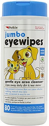 Petkin Jumbo Eye Wipes, Pack of 80