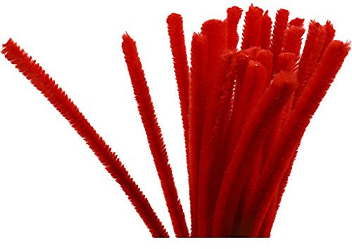 Pfeifenreiniger, Stärke 9 mm, L: 30 cm, Rot, 25 Stück