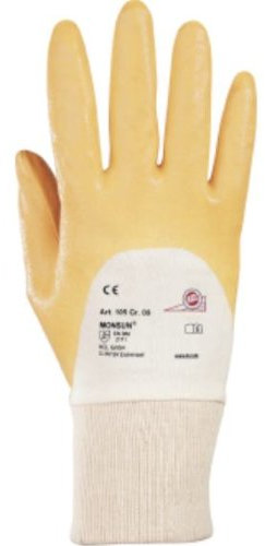 Nitril-Handschuhe Nitrilbeschichtung, curry, Stric, Handschuhgröße : 7, Farbe : weiß, VPE: 10