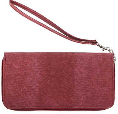 Alessandro Salvatore Damen Geldbörse Damenbörse Börse Geldbeutel CLUTCH XL Discogeldbeutel/ROT