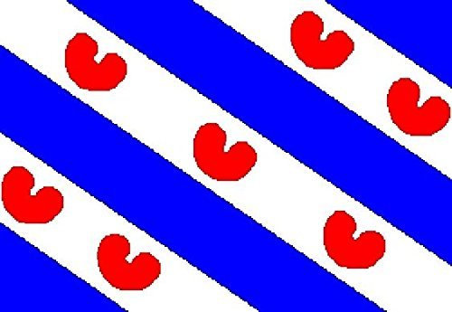 U24 Aufkleber Niederländisch Friesland Flagge Fahne 8 x 5 cm Autoaufkleber Sticker