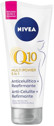 NIVEA Q10 Multi Power 5in1 Gel-Crema Anticelulítico + Reafirmante (1 x 200 ml), gel en crema para reducir los signos de celulitis, crema anticelulítica y cuidado corporal