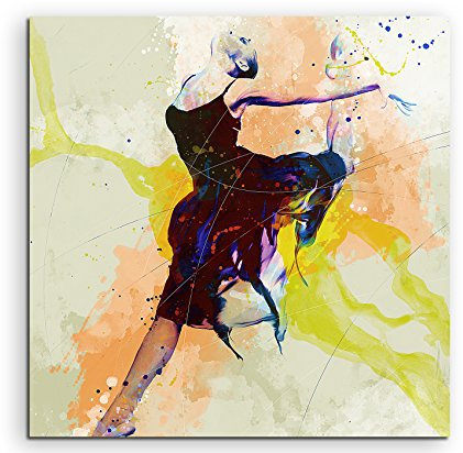 Ballett III 60x60cm Wandbild SPORTBILD Aquarell Art tolle Farben von Paul Sinus