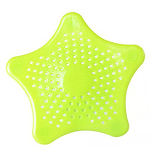 Filtre pour évacuation de lavabo/évier/baignoire - Retient les cheveux , Green, 16 cm