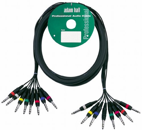Adam Hall Cables 3 STAR L8 VV 0300 - Cavo multipolare 8 x jack stereo da 6,3 mm a 8 x jack stereo da 6,3 mm 3 m